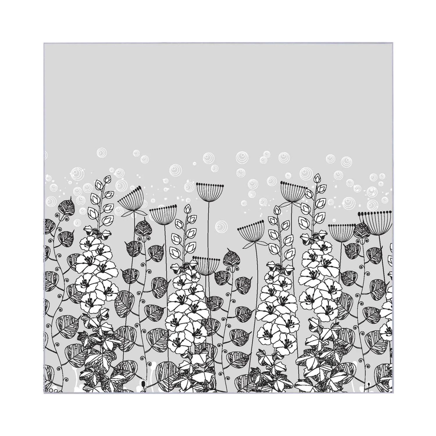 Banjado Schlüsselkasten Glas 30x30cm, Motiv Wegesrand, 50 Haken, beschreibbar, magnetisch.
