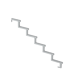 Feuerverzinkte Plus A/S Treppenwange für 6 Stufen, Zubehör für Treppen und Geländer.
