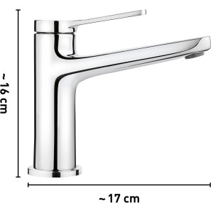 baliv Waschtischarmatur WT-120 Chrom, Einhebelmischer für Waschbecken.