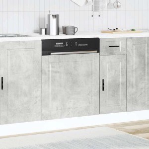 vidaXL Geschirrspülerblende Porto Betongrau 60x1,5x67 cm Holzwerkstoff 854141