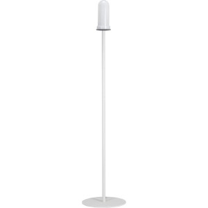 Weiße PR Home Agnar Terrassen-Stehleuchte aus Metall, 133cm hoch, ohne Lampenschirm.