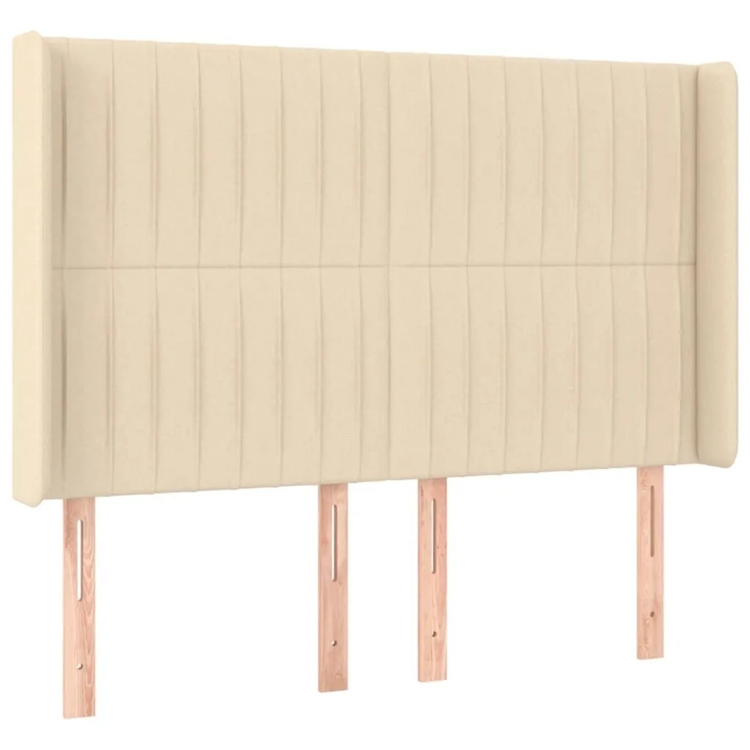 vidaXL Kopfteil mit Ohren Creme 147x16x118/128 cm Stoff 3119821