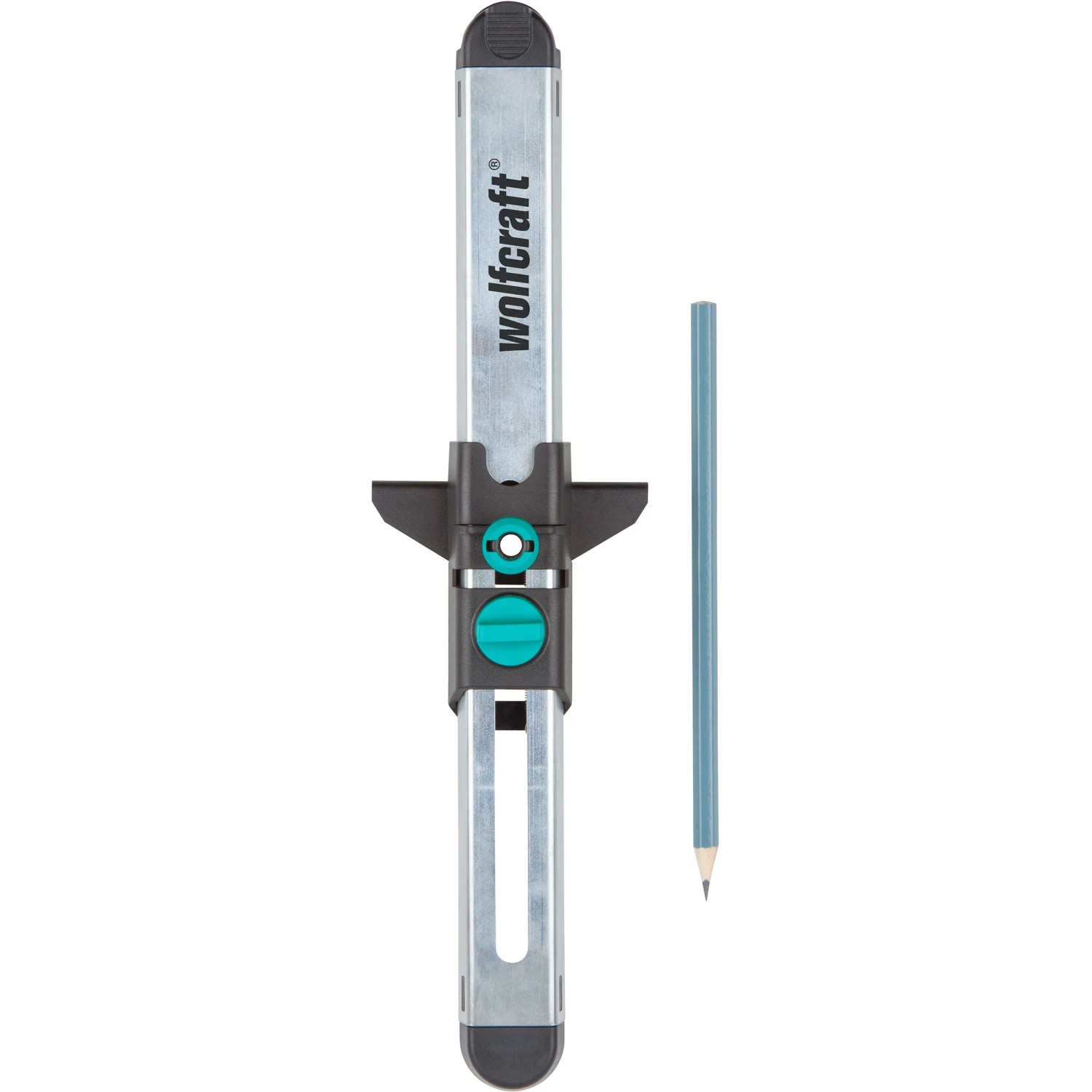 wolfcraft Einpass-Set für Laminat und Designboden mit Universalwinkel, Konturenlehre und Laminateinpasser.