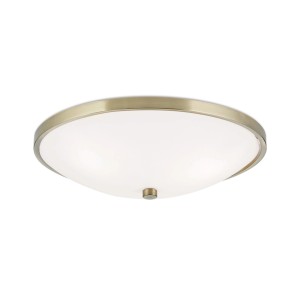 Orion Aida Deckenleuchte, Ø 40cm, 3xE27, Antik-Optik, mit opalweißem Glasschirm für Lampen & Leuchten.