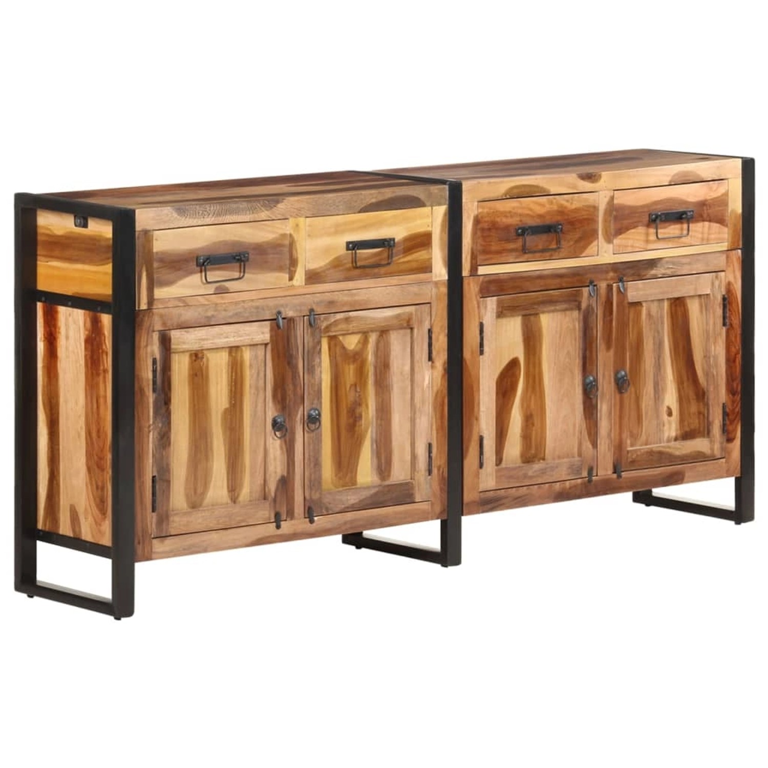 vidaXL Sideboard 172x35x80 cm Massivholz Akazie Honigfarben 321698 günstig online kaufen