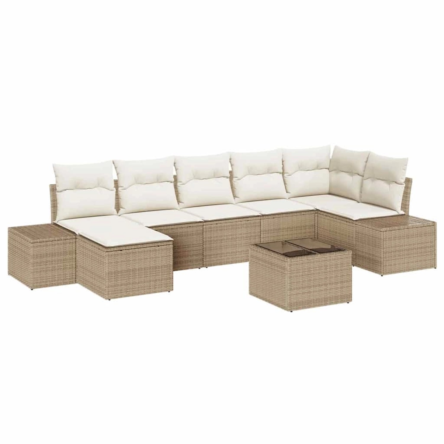 vidaXL 8-Teiliges Gartensofa-Set mit Kissen in Braun Poly Rattan 3355830 günstig online kaufen