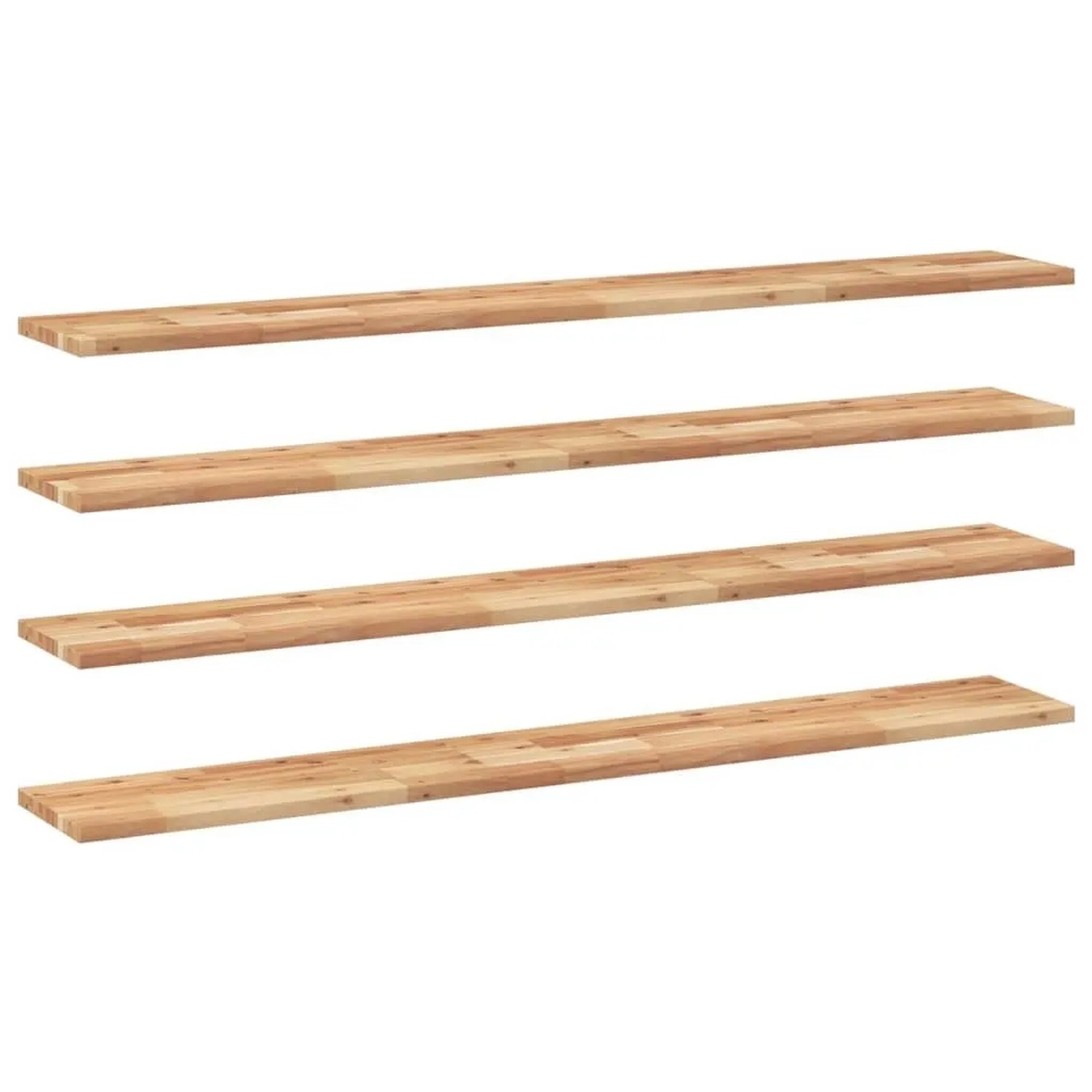 vidaXL Schweberegale 4 Stk 120x20x2 cm Massivholz Akazie Ölbehandelt 3279514