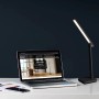 Schwarze LED-Tischleuchte Mover von Näve, flexible Schreibtischlampe mit USB-Anschluss.