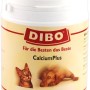 Dibo Calcium Plus Ergänzungsfutter für Hunde und Katzen, Dose mit Katze und Hund auf dem Etikett.