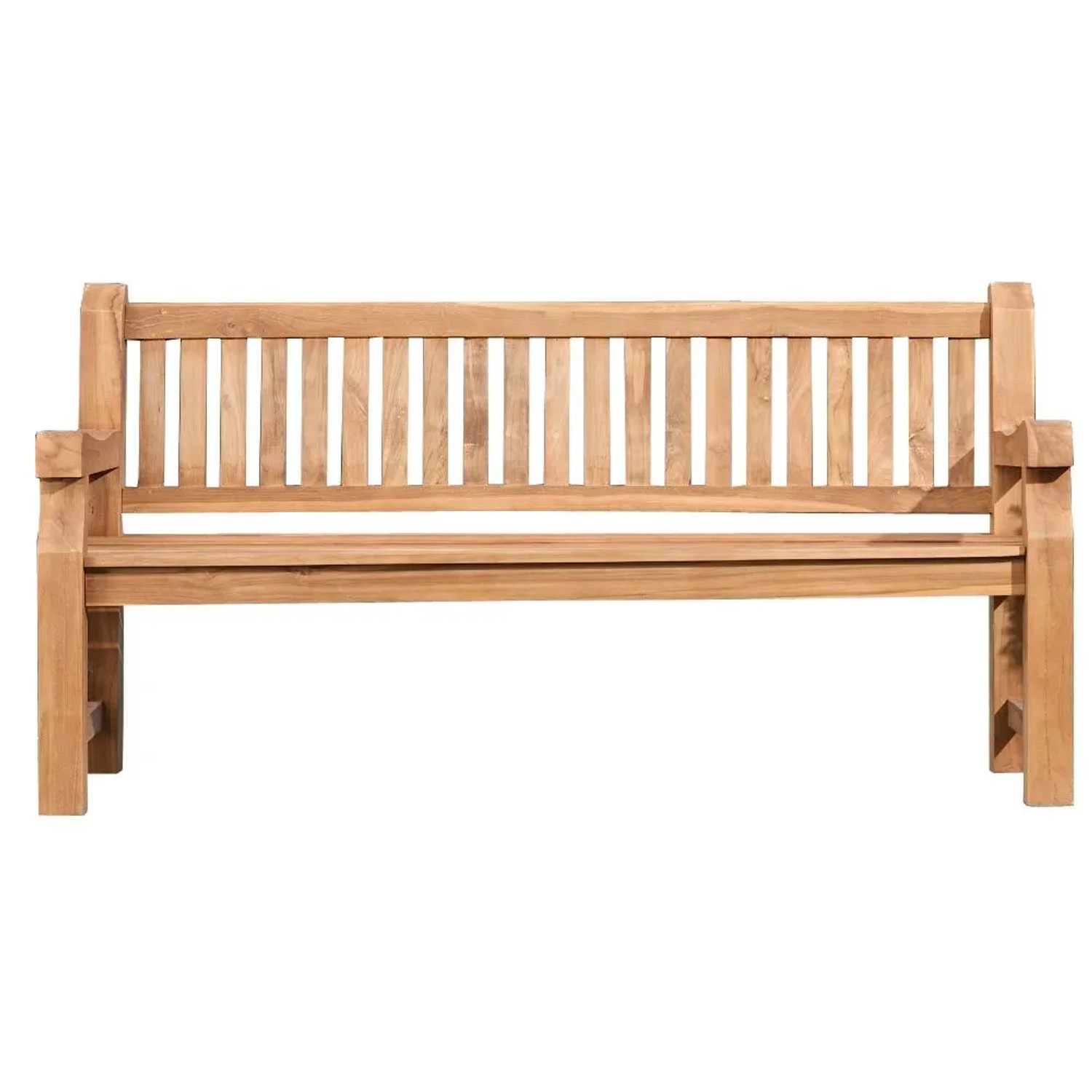 DELUKE Gartenbank Teakbank HIBAS Holz Teak 200x61x93cm Holzbank 200cm Bank Mit Lehne Wetterfest Bank Garten Terrasse