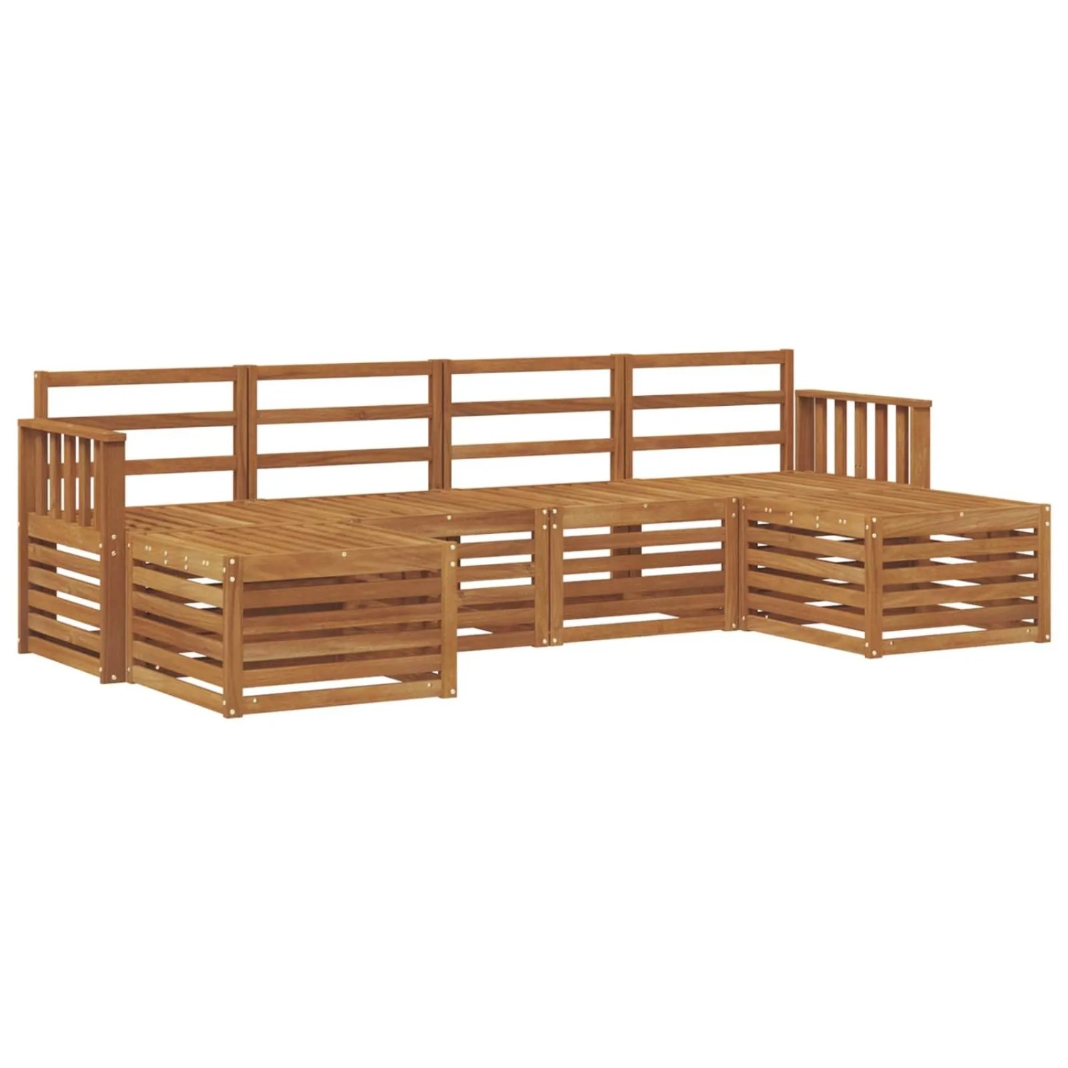 vidaXL Sofagarnituren 6 Tlg Natur Massivholz Akazie 3375239