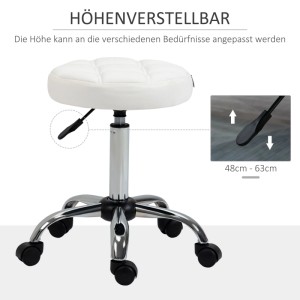 Vinsetto Höhenverstellbar Arbeitshocker Drehbar Ø35 5 x 51-67 cm