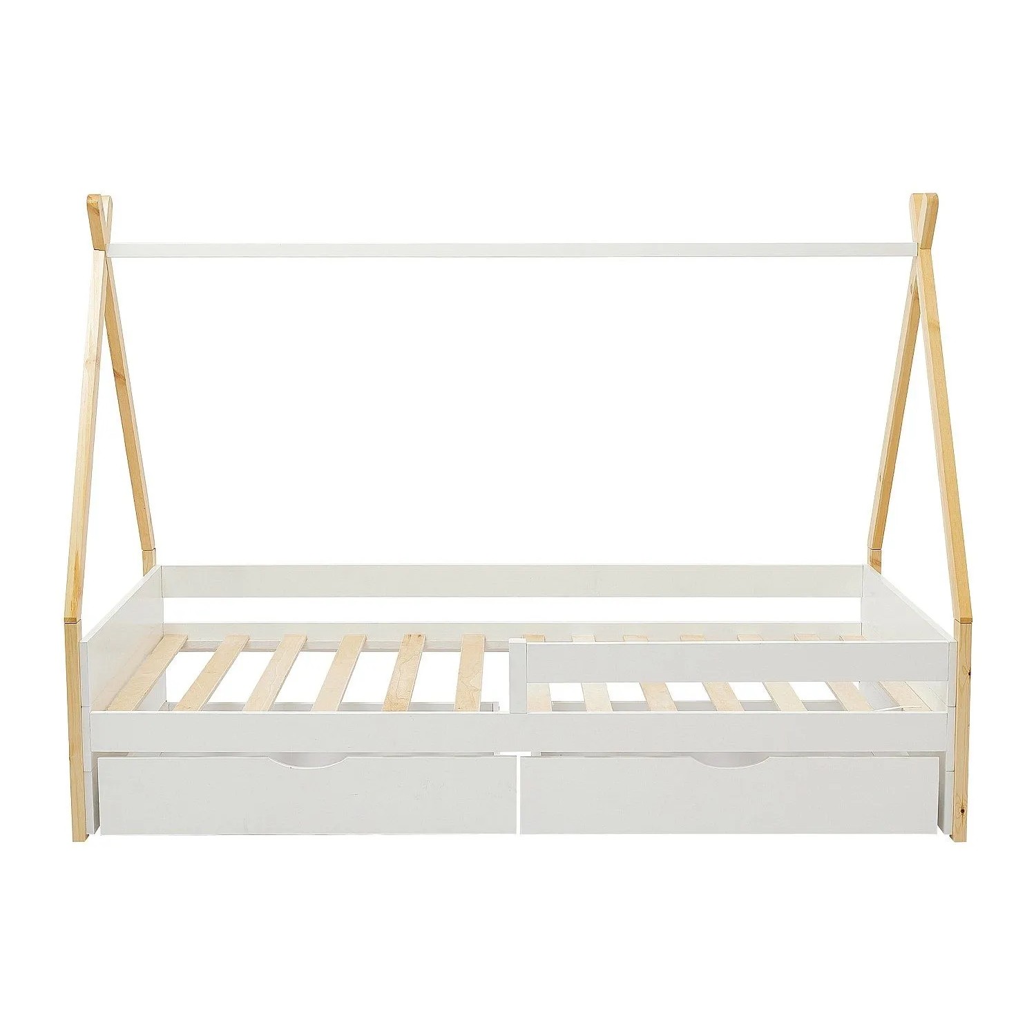 Vente-unique Tipibett Luanco Naturfarben Hell  Weiß 199.5 cm