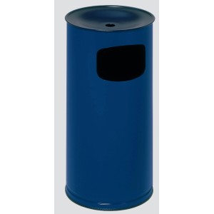 PROREGAL Klassischer Runder Kombiascher HxBxT 71 x 35,5 x 35,5 cm Verzinkter Stahl Blau