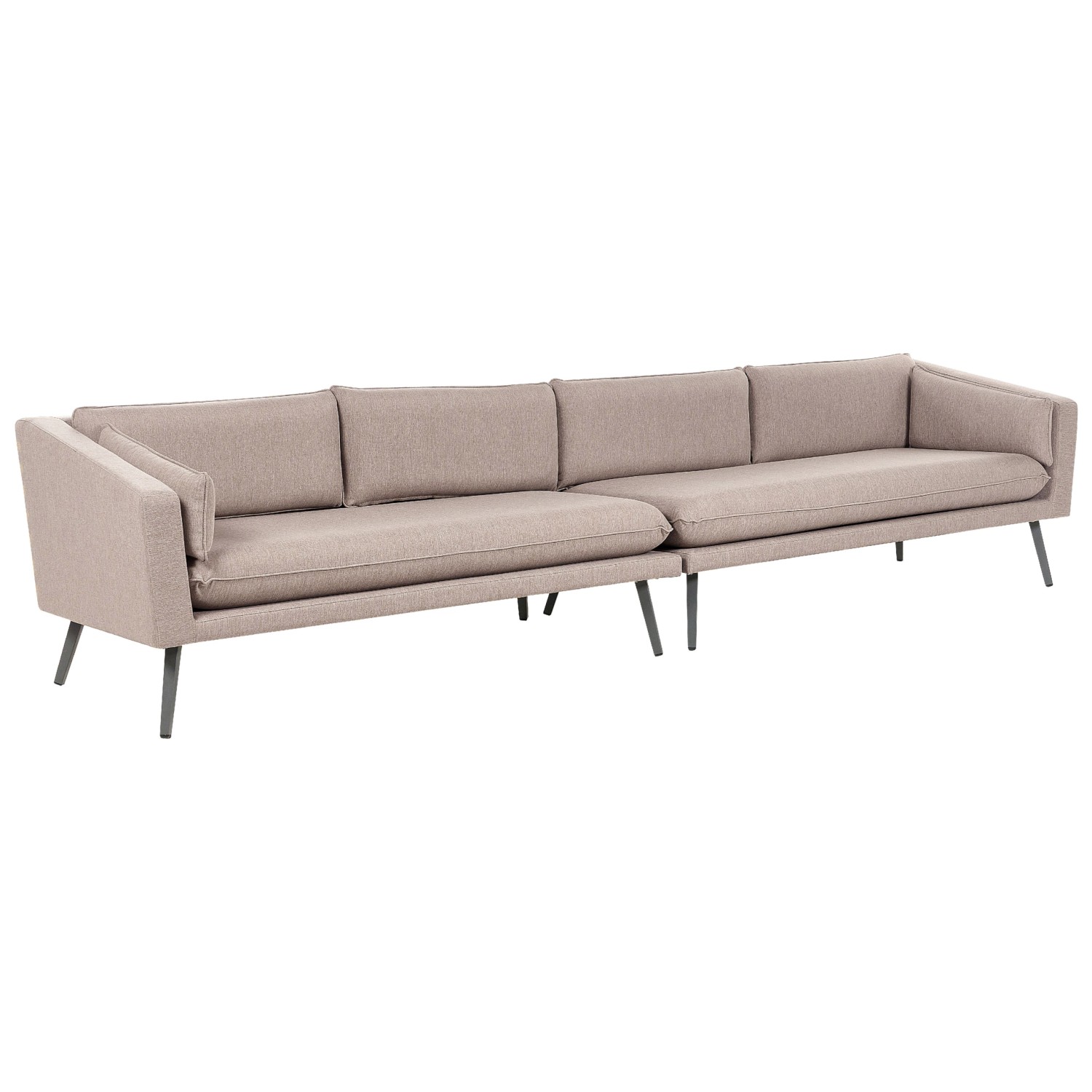 Beliani Gartensofa Beige Grau 76x320x70