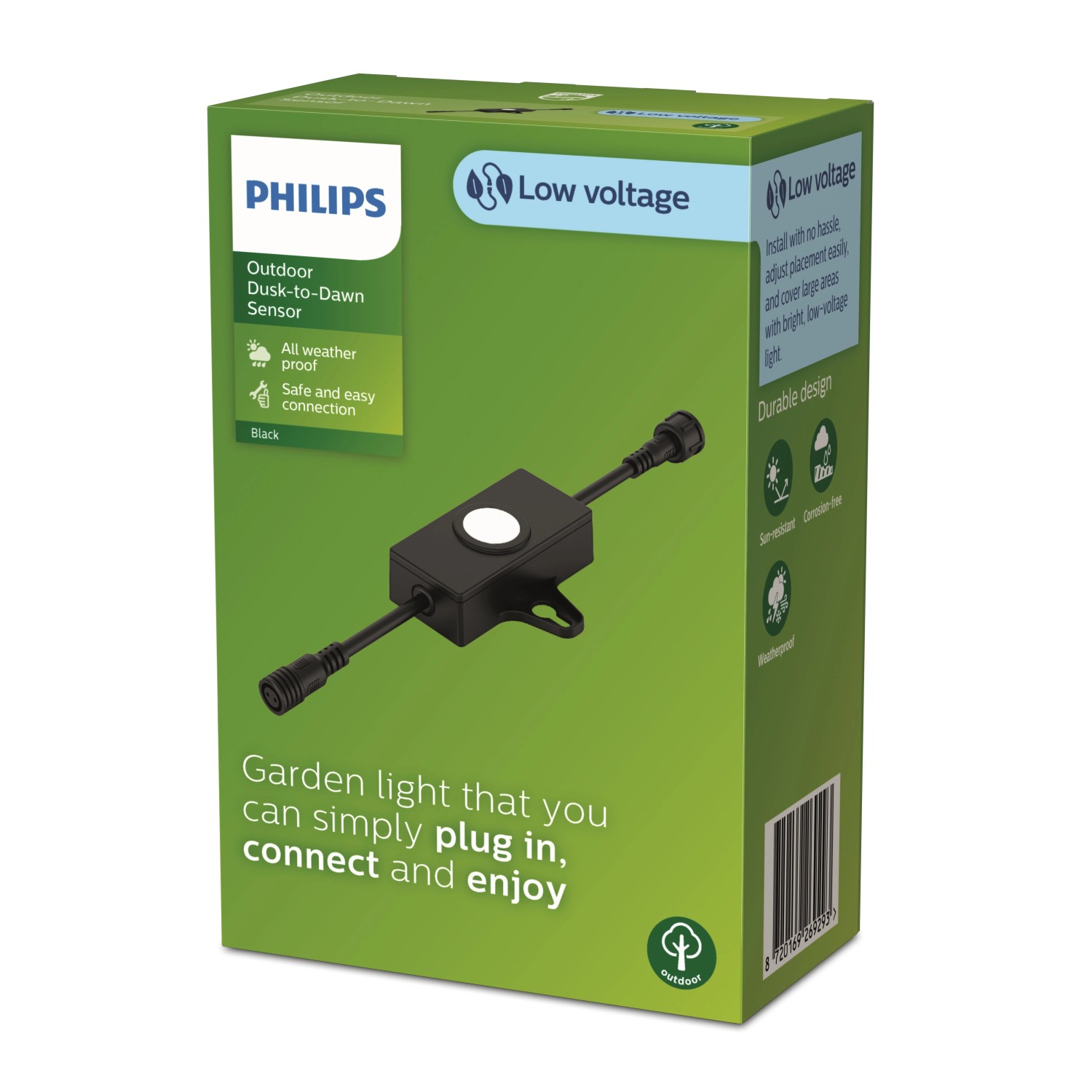 Philips Outdoor Tageslichtsensor & Timer 24V - Schwarz Für Außenbeleuchtung
