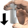 Artiteq Aufhängehaken im Detail: Hand justiert Haken an einer Schnur. Ideal zum Aufhängen von Bildern.