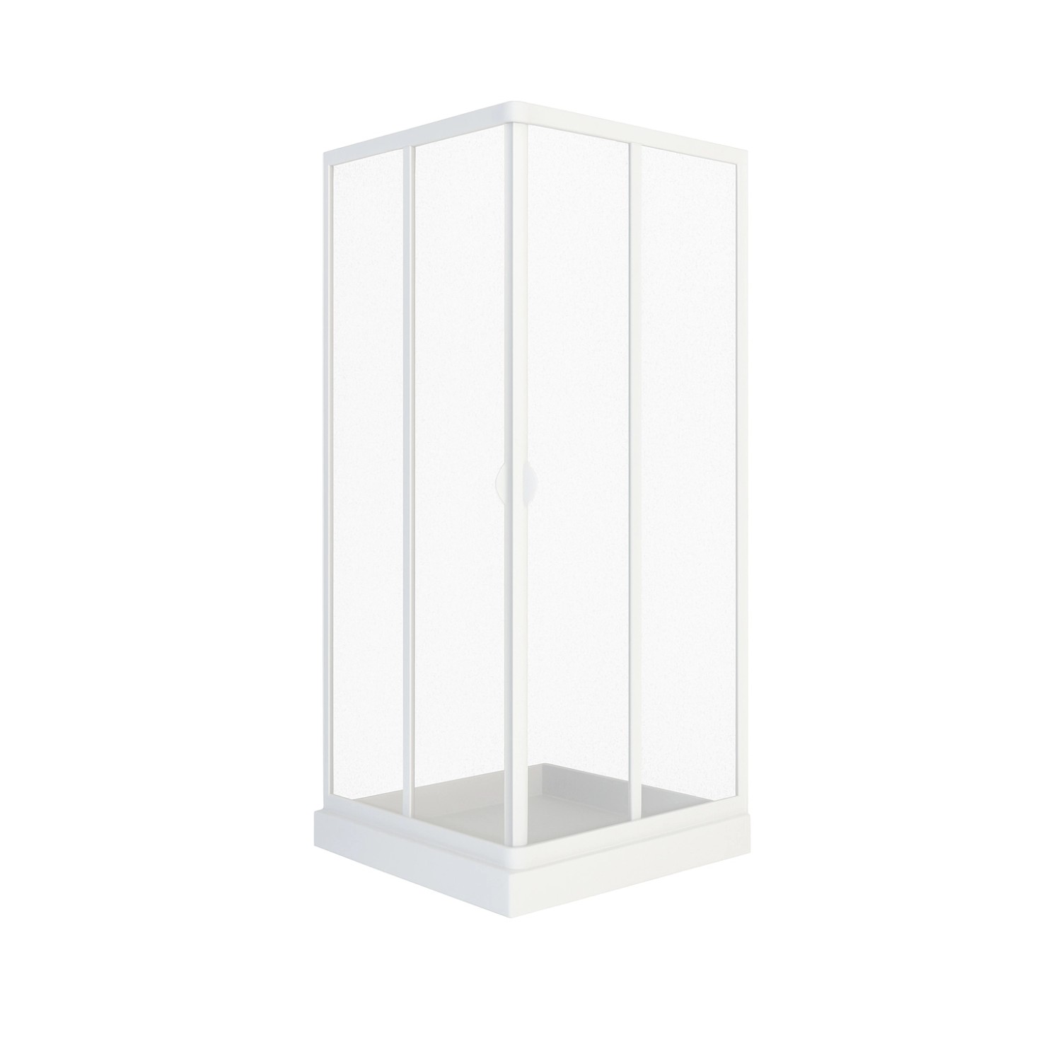 Forte Premium Eckduschkabine Vela 80x80 cm in Weiß mit Eckeinstieg günstig online kaufen