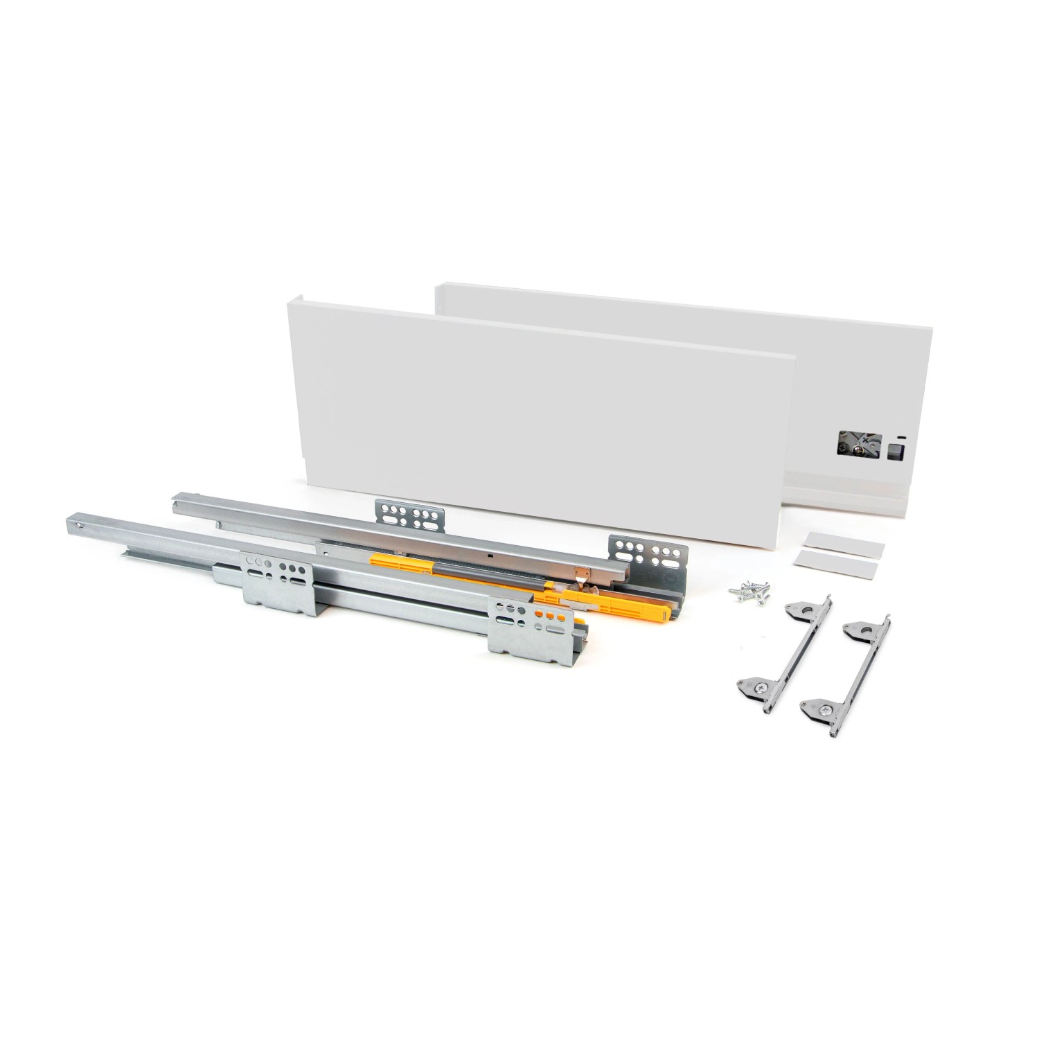 Emuca Außenschublade Concept 30 kg Höhe 185 mm Tiefe 400 mm Stahl Weiß Lackiert