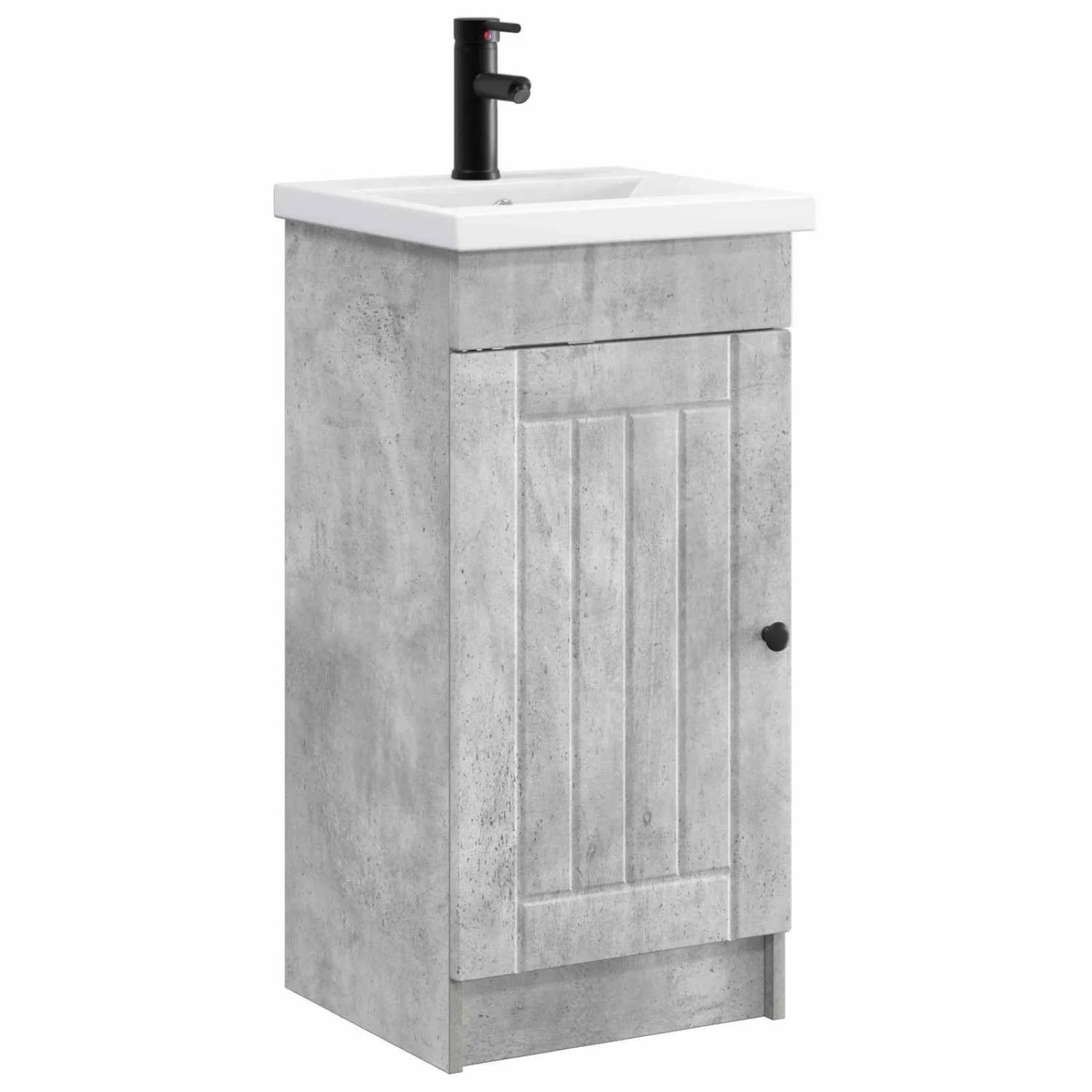vidaXL Badezimmerschrank mit Waschbecken Betongrau 42 x 40 x 84,5 cm 890027