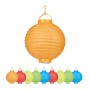 Relaxdays LED Lampions Papier Bunt Batteriebetrieben 20 cm x 24,5 cm 10 Stück