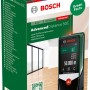 Bosch AdvancedDistance 50 C Laser-Entfernungsmesser mit Touchdisplay und Verpackung.