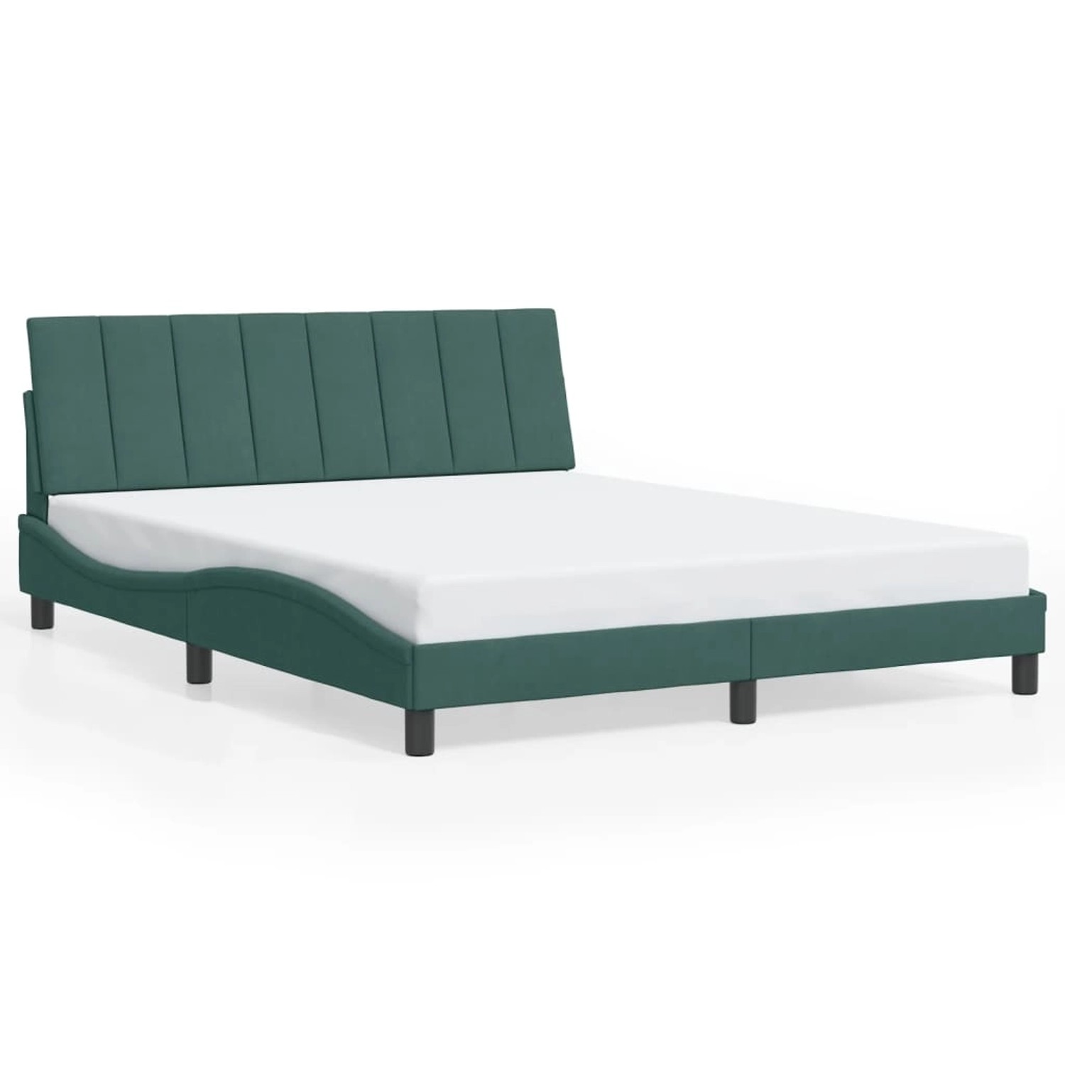 vidaXL Bettgestell ohne Matratze Hanko Dunkelgrün 160x200 cm Samt 3207858 günstig online kaufen