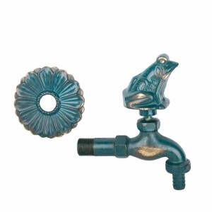 Boni-Shop Auslaufventil Garten  Nostalgie Frosch Wasserhahn 1/2 Zoll