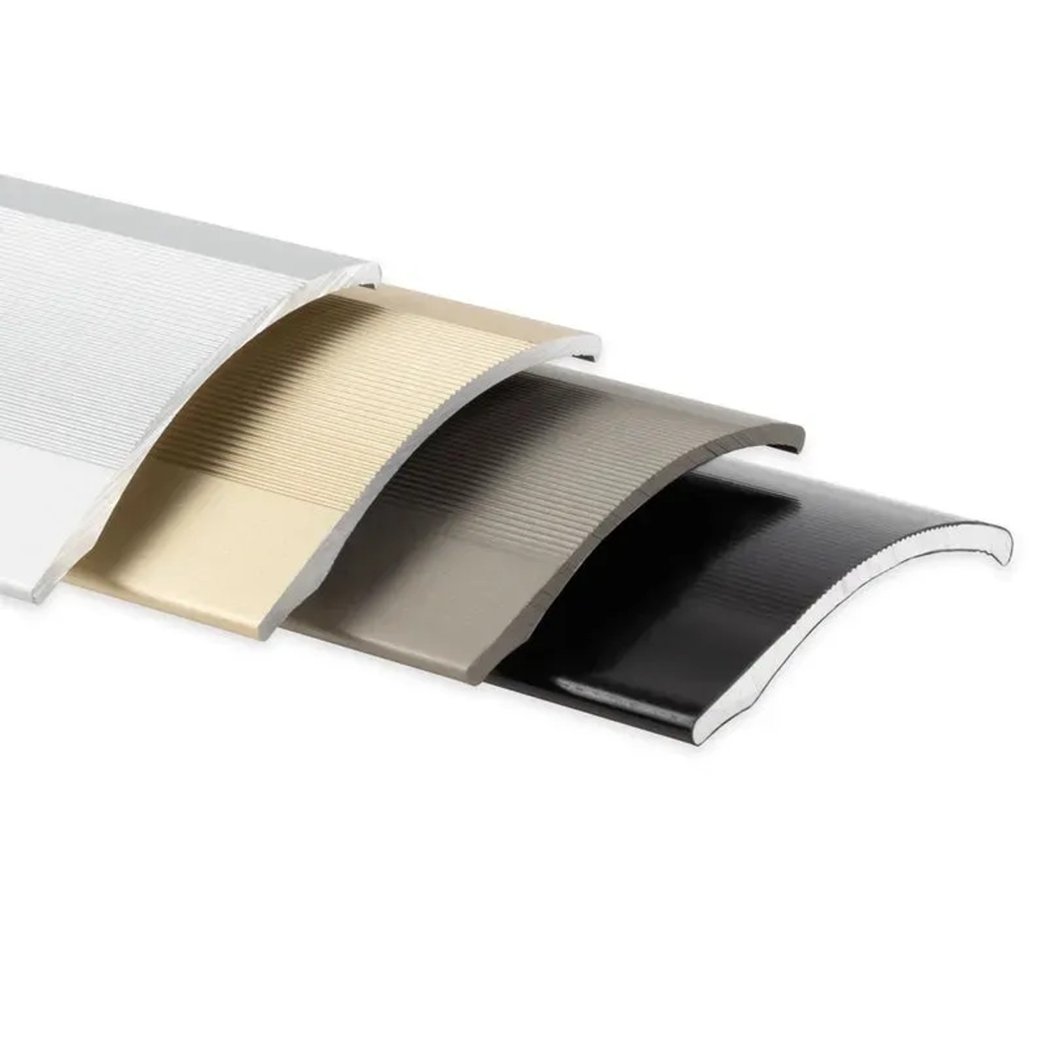 KARAT Anpassungsprofile in Silber, Sahara, Edelstahl und Schwarz, selbstklebend, für Höhenausgleich bis 11mm.