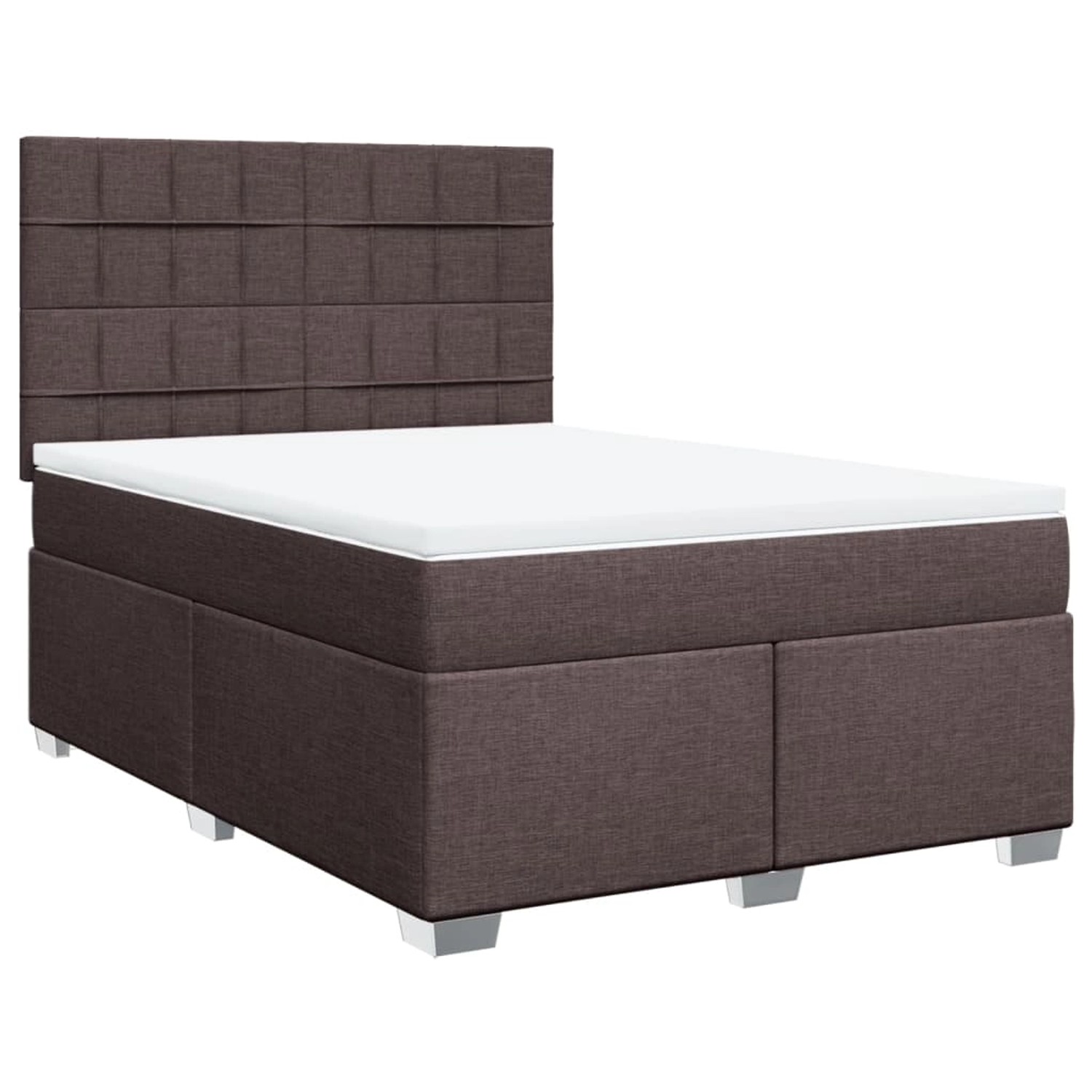 vidaXL Boxspringbett mit Matratze Dunkelbraun 140x200 cm Stoff 3290514 günstig online kaufen
