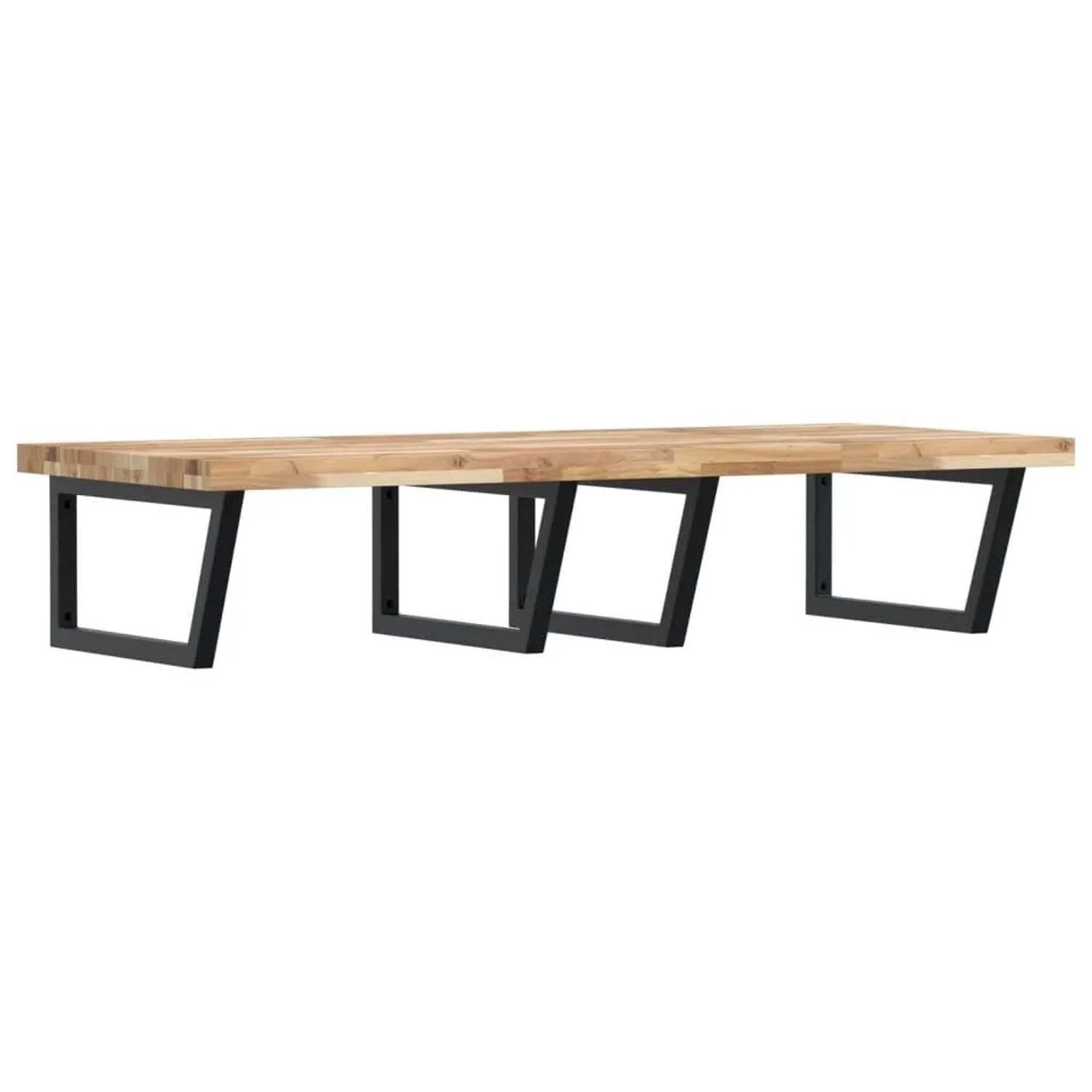 vidaXL Waschbeckenregal Wandmontage Stahl und Akazienholz 3302919
