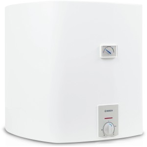 Bosch Wandspeicher Tronic Plus Store 100 l, weißer Warmwasserspeicher mit Temperaturanzeige und Regler.