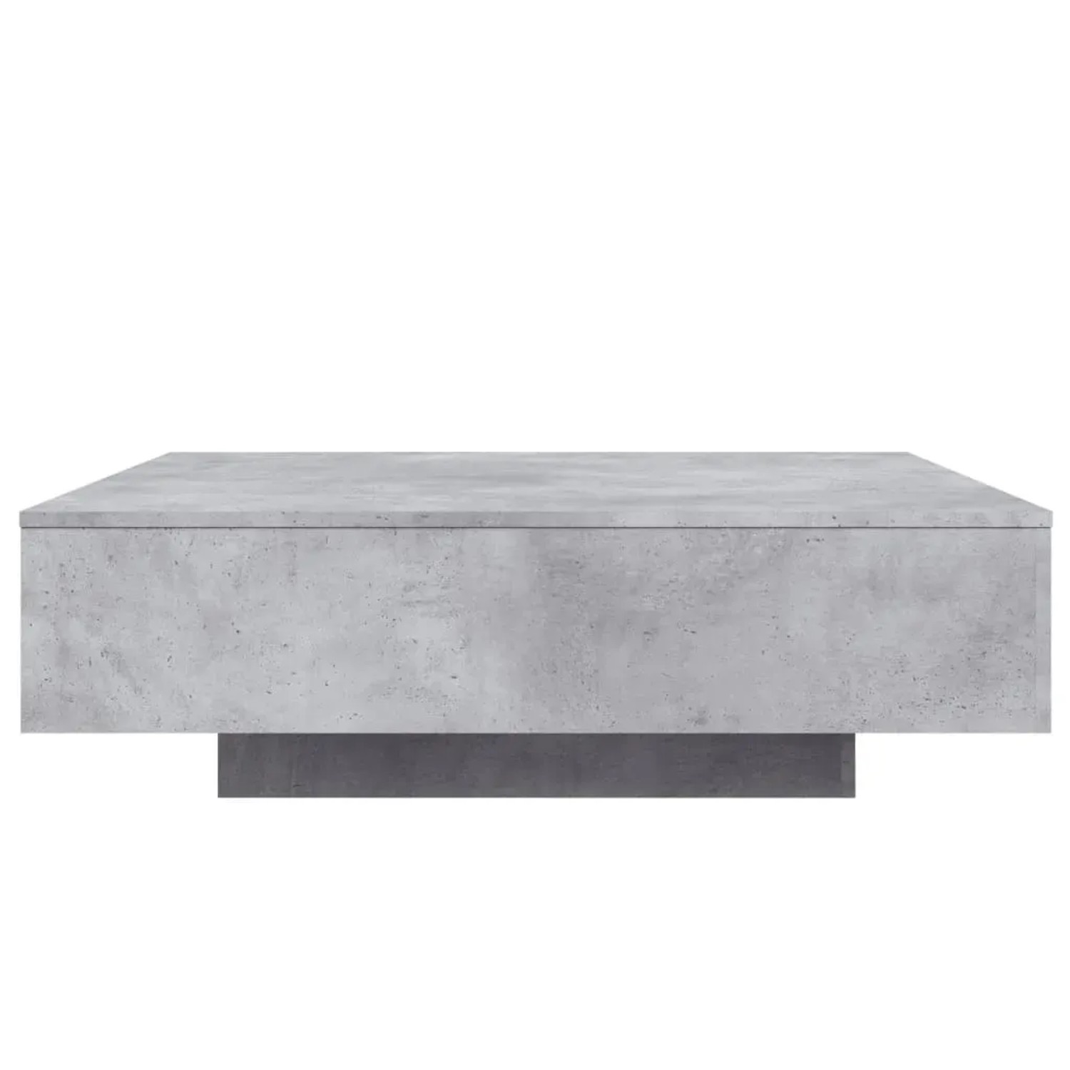 Moderner, grauer Couchtisch mit LED-Beleuchtung, 100x100x31 cm. Ideal für Wohnzimmer.