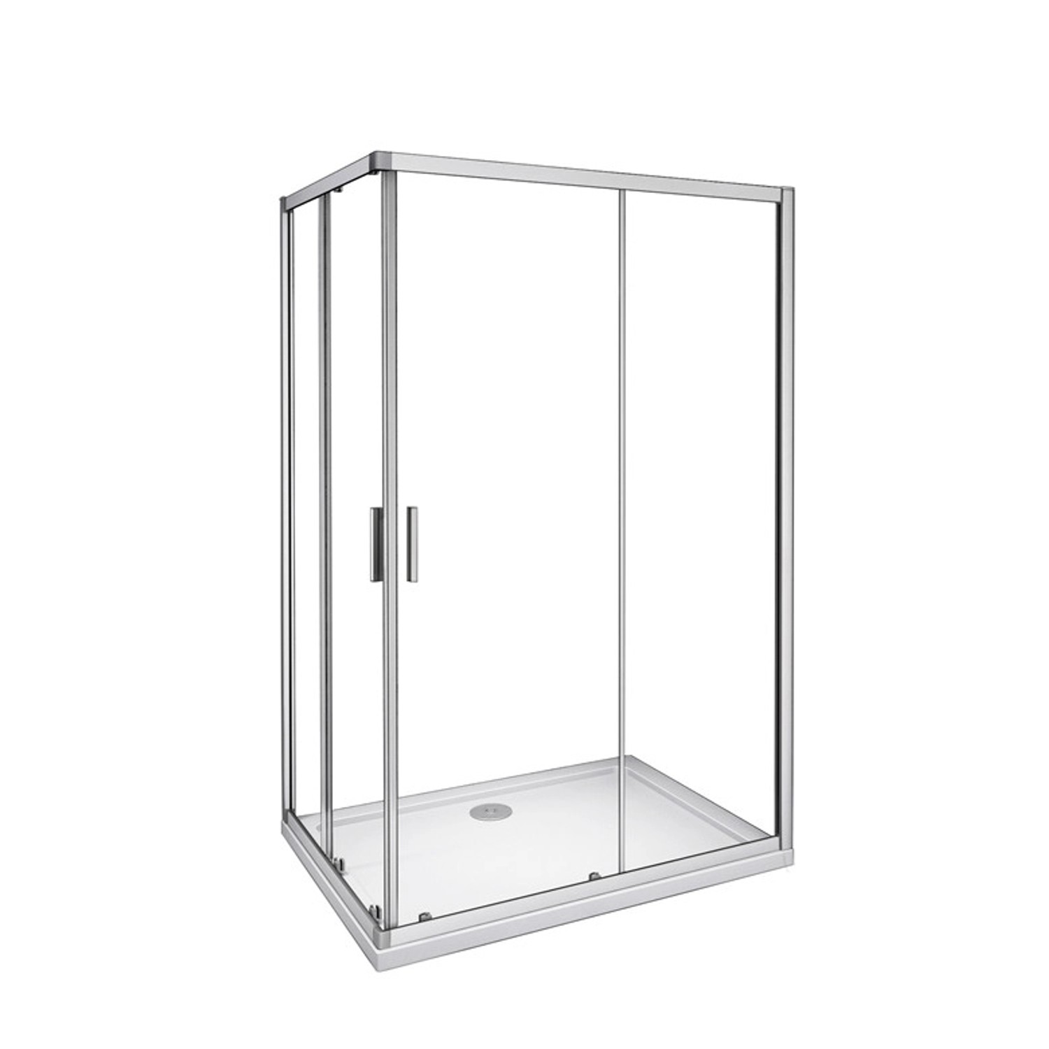 Duschparadies Duschkabinen Eckeinstieg 90 x 80cm Schiebetür Höhe 185cm Dusc günstig online kaufen