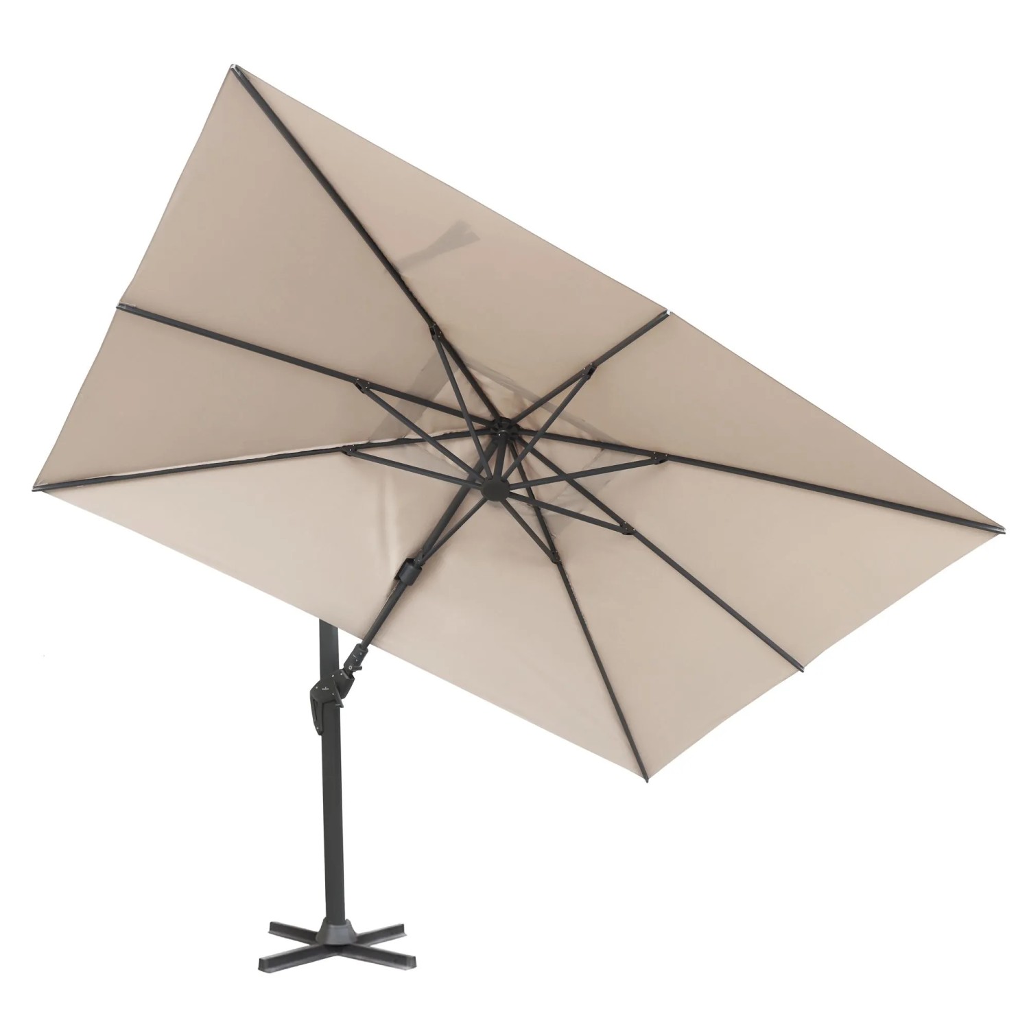 osoltus Ampelschirm KOS Alu Vario Max 360 X 250 Cm Axial Schwenkbar Beige