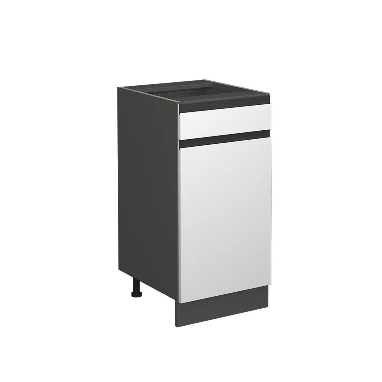 Vicco Küchenunterschrank R-Line Weiß Anthrazit 40 cm J-Shape ohne Arbeitsplatte