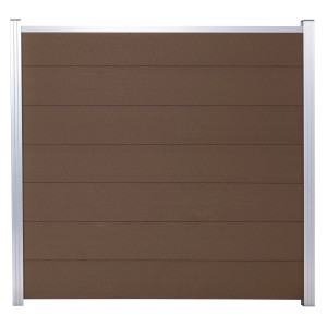 GartenLand WPC Zaun Set XL Ameland, 180x180 cm, schokobraun, ohne Pfosten.