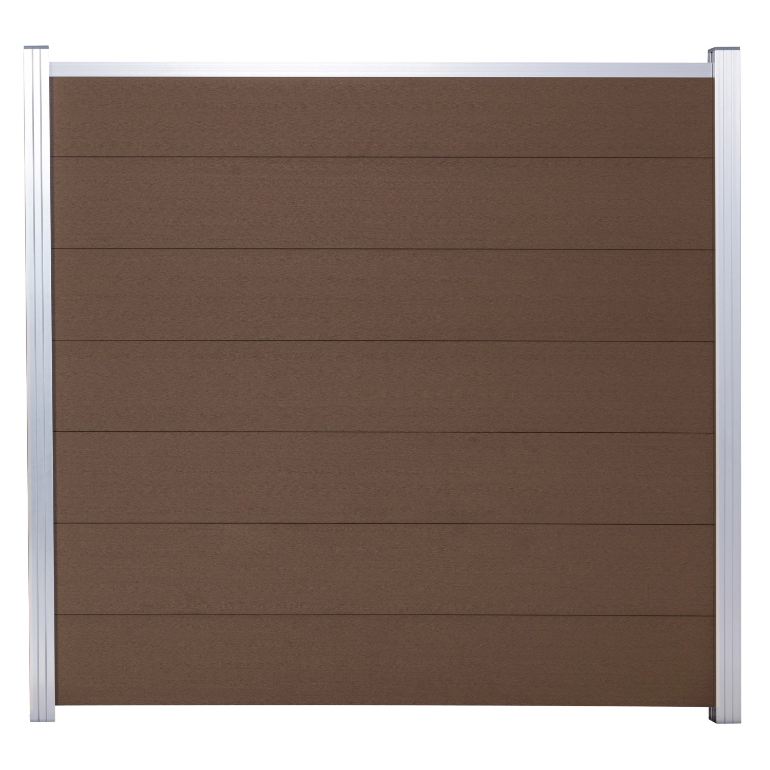 GartenLand WPC Zaun Set XL Ameland, 180x180 cm, schokobraun, ohne Pfosten.