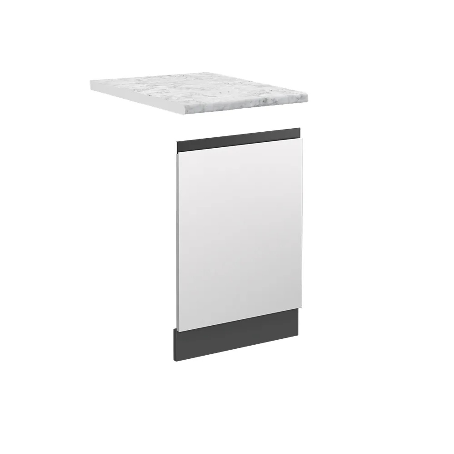 Vicco Frontblende R-Line Geschirrspüler Fronttür Weiß/Anthrazit AP Marmor