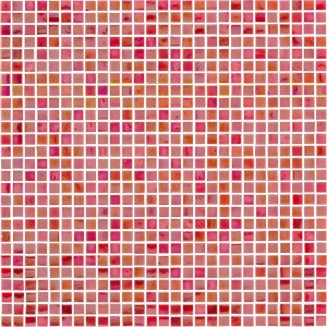 Glasmosaikmatte Mini Red, 29,6x29,6 cm, rote Mosaikfliesen für vielseitige Anwendungen.