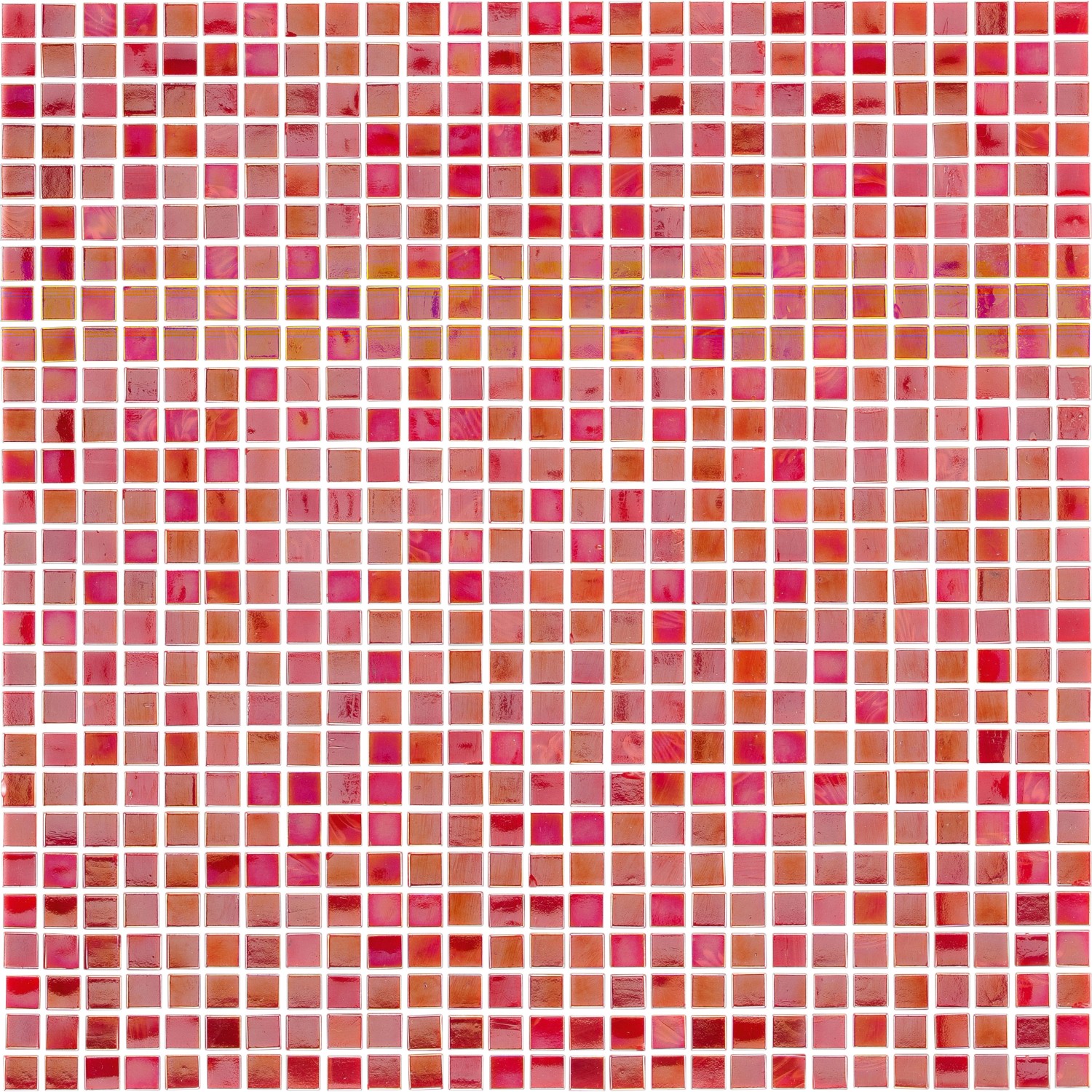 Glasmosaikmatte Mini Red 29,6 cm x 29,6 cm