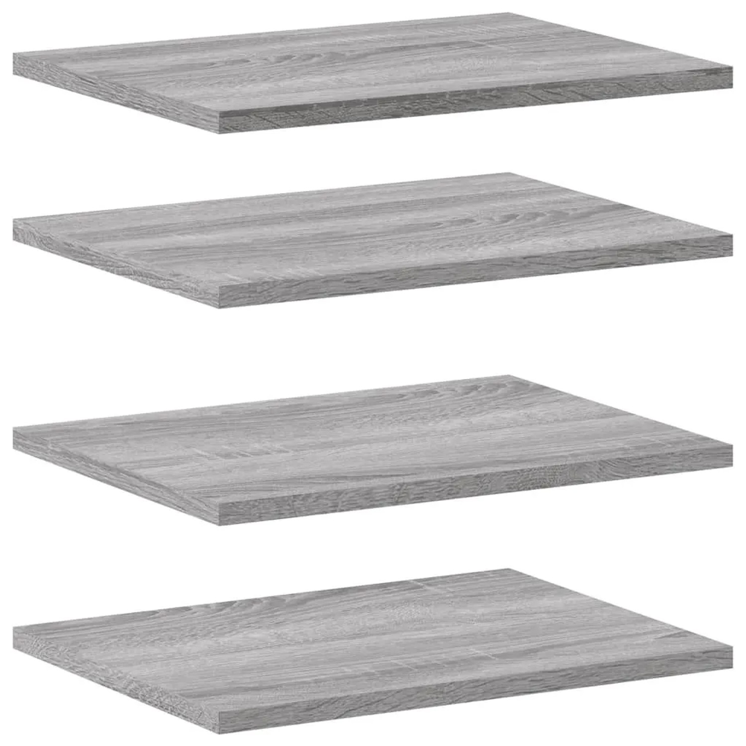 vidaXL Wandregale 4 Stk Grau Sonoma 40x30x1,5 cm Holzwerkstoff 838209