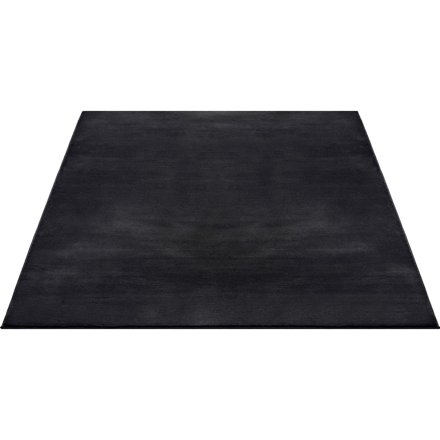 Floornovo Kurzflor Teppich Schwarz Einfarbig 220 x 160 cm günstig online kaufen