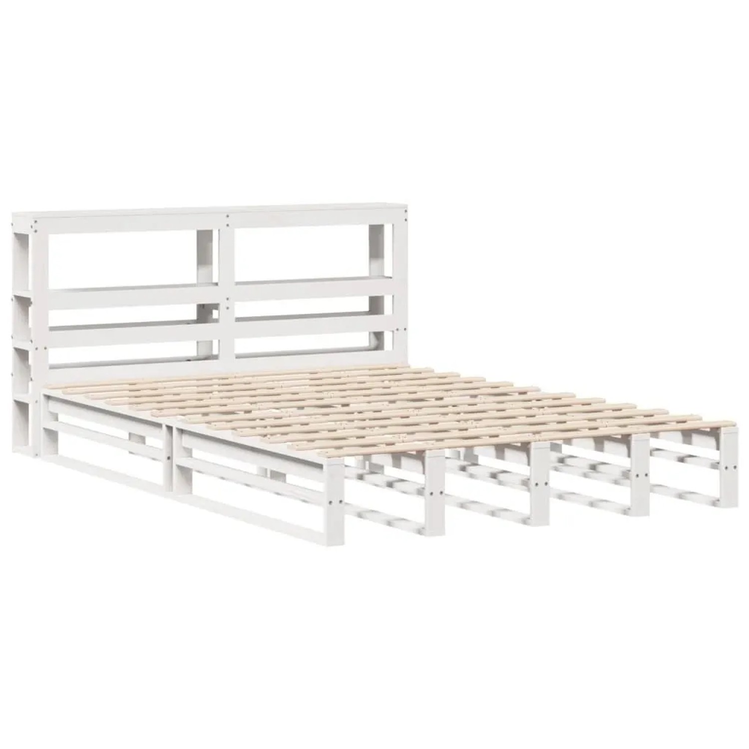 vidaXL Massivholzbett ohne Matratze Weiß 120x190 cm Kiefernholz 3306517 günstig online kaufen