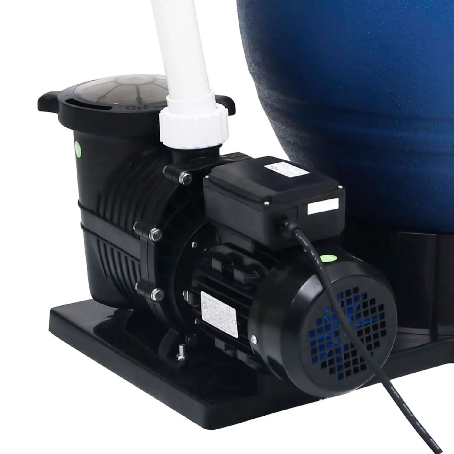 vidaXL Sandfilter mit 7-Wege-Ventil und 1000 W Pumpe Blau Schwarz 313991_8