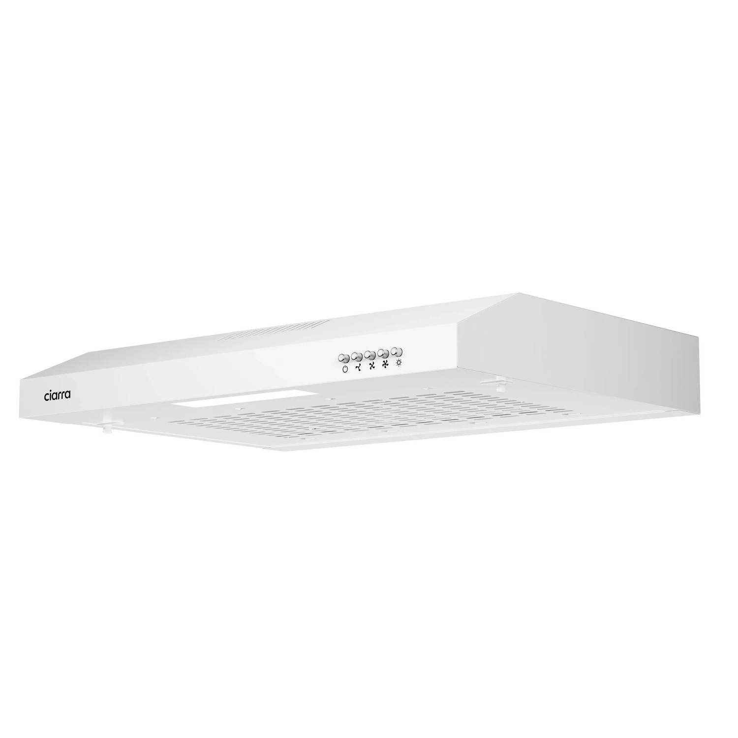 CIARRA Unterbauhaube 60 cm Einbau Dunstabzugshaube 220 m³/h 3 Stufen LED Weiß CAW6903A