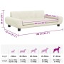 vidaXL Hundebett Creme 100x54x33 cm Samt 171987_7