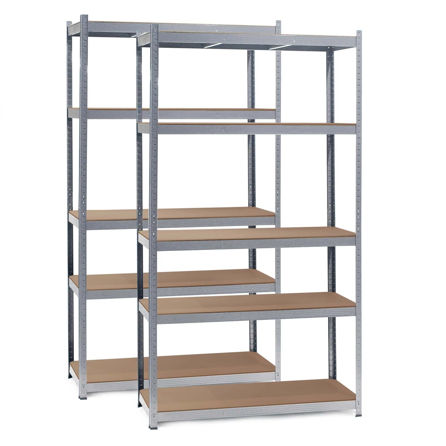 Wiltec Set 2X Schwerlastregal Verzinkt 100X50X200Cm Steckregal Werkstattregal