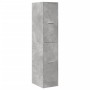 vidaXL Apothekerschrank Betongrau 30x41x144,5 cm Holzwerkstoff 855172