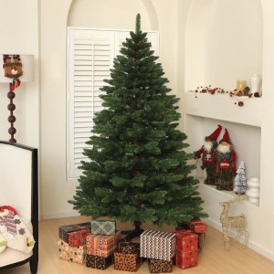 HOMCOM Weihnachtsbaum, 180 cm hoch, mit Geschenken dekoriert, für festliche Stimmung.